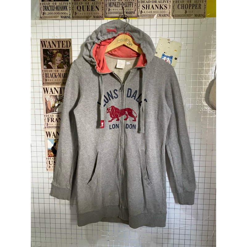 ZIPPERHOODIE LONSDALE ABU MISTY MIX SALEM SCND ORIGINAL / JACKET LONSDALE LONDON ABUABU SCND ORIGINA