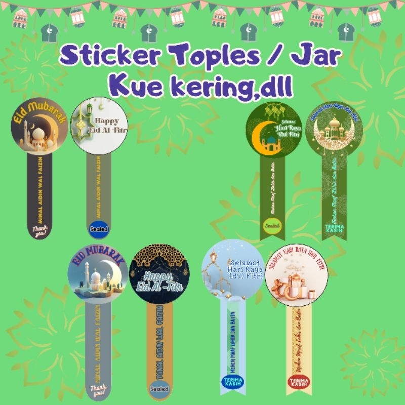 

STICKER SEAL 10 PCS/SET SELAMAT HARI RAYA IDUL FITRI