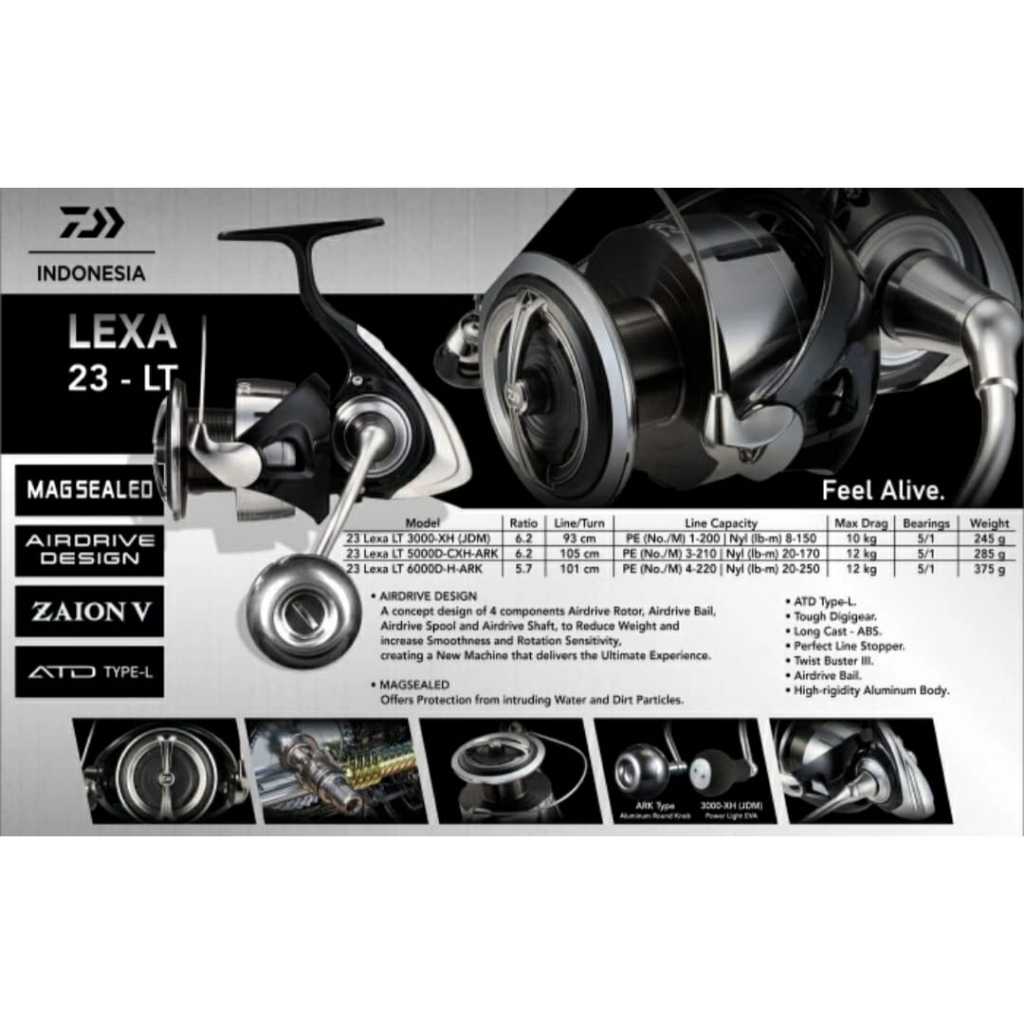 REEL DAIWA LEXA 23 LT - 3000/4000/5000/6000 - ORIGINAL