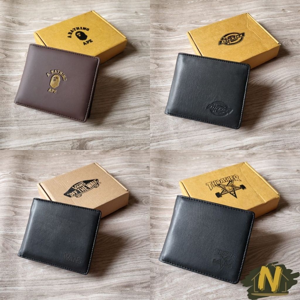 BAPE Wallet FREE BOX / Dompet Pria Dompet Kulit