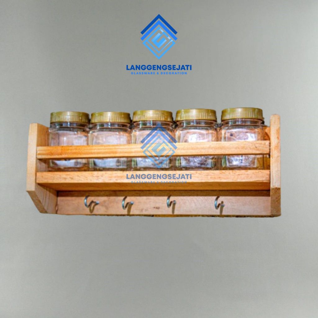 RAK DINDING UNIK UNTUK RAK BUMBU DAPUR / RESTO / KOSMETIK / RAK BUKU / RAK BUMBU DAPUR KAYU JATI BEL
