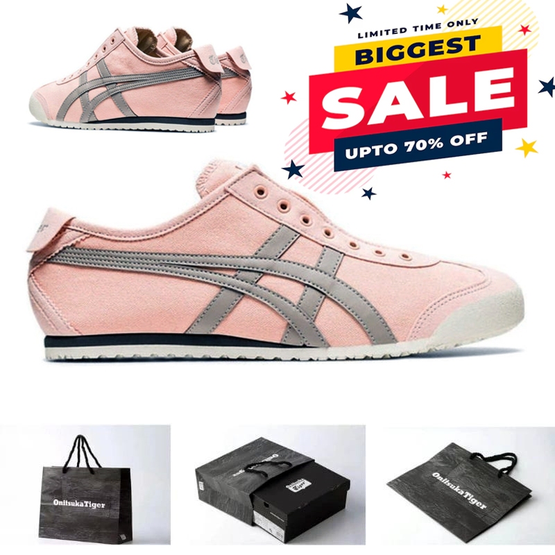 Sepatu Onitsuka Original mexico 66 slip-on breeze pink