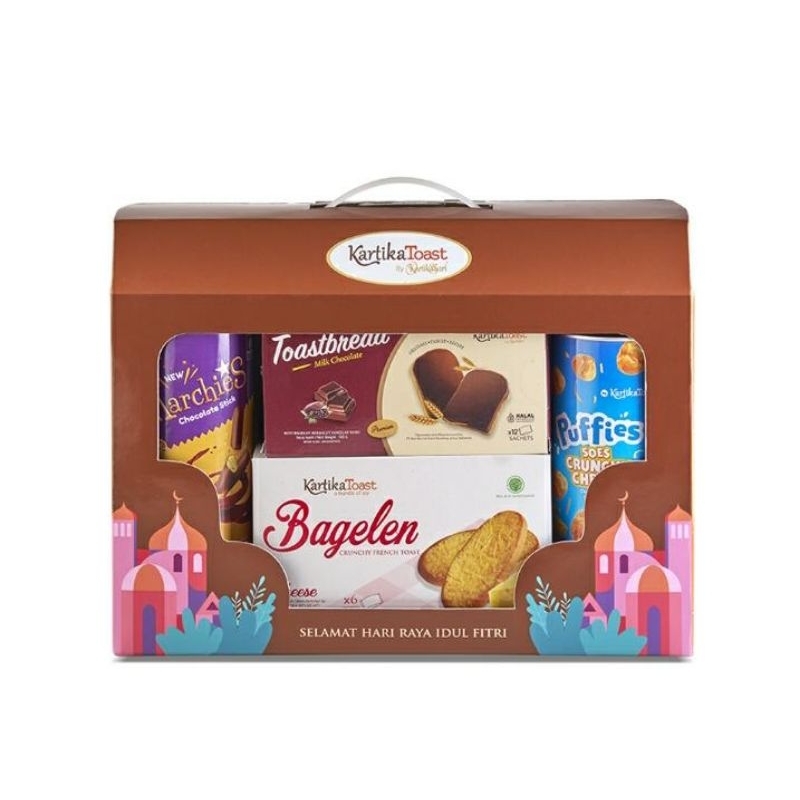 

Kartika Toast Hampers 4S isi 4 pcs Hampers Lebaran Idul Fitri Parcel Oleh Oleh