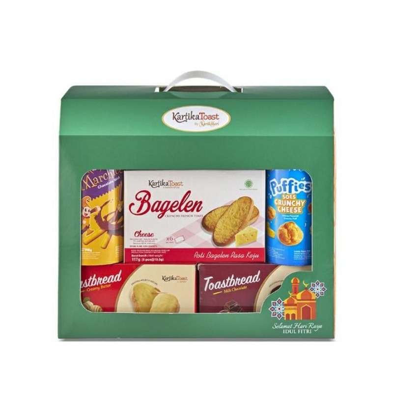 

Kartika Toast Hampers 5S isi 5 pcs Hampers Lebaran Idul Fitri