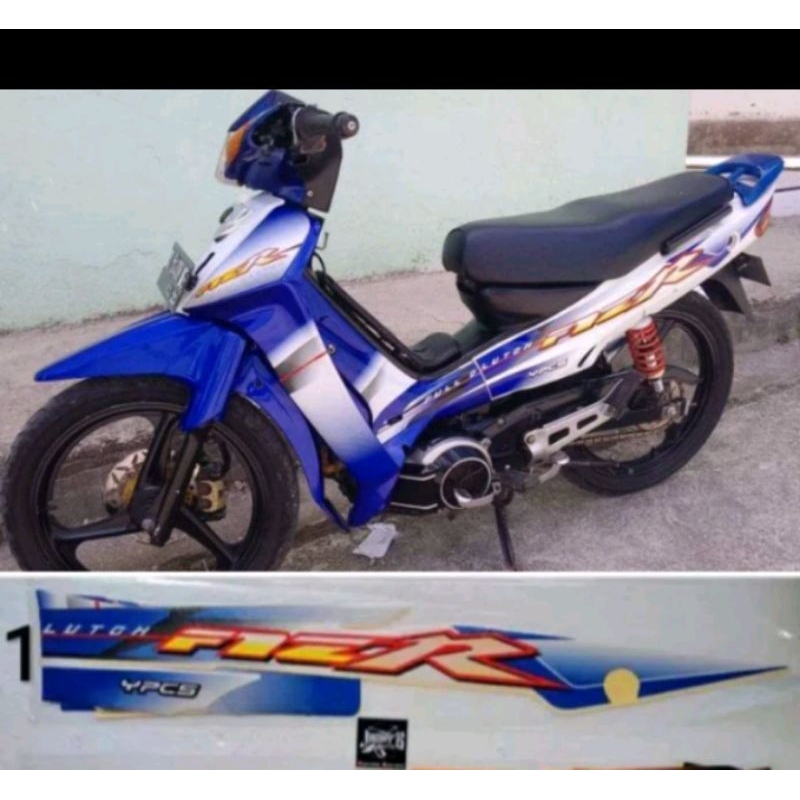 STRIPING STANDAR FIZR BIRU PUTIH 2003 YAMAHA FIZ R