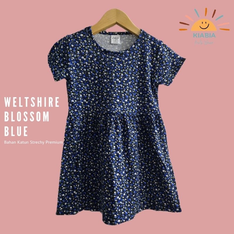 KIABIA - DRESS ANAK PEREMPUAN BY ZAD KIDS | Weltshire Blossom Blue