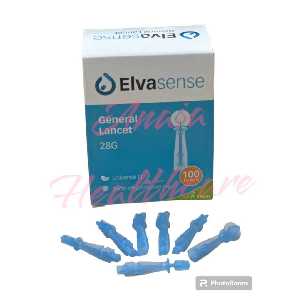 Elvasense General Lancet 28G - Blood Lancet Elvasense Jarum 28G