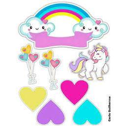 TOPPER CAKE KARAKTER UNICORN | CAKE TOPPER UNICORN | DEKORASI KUE ULTAH