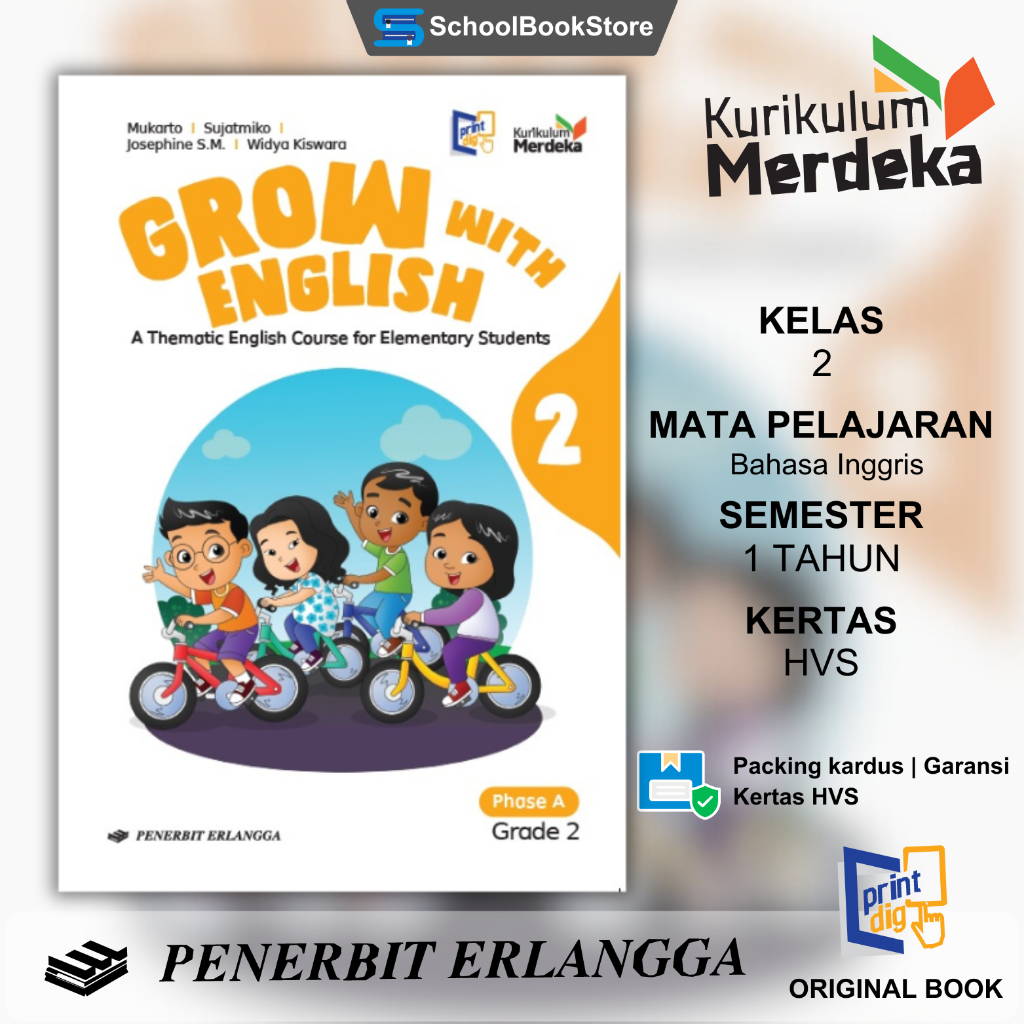 Buku Bahasa Inggris Kelas 2 SD Kurikulum Merdeka Penerbit Erlangga