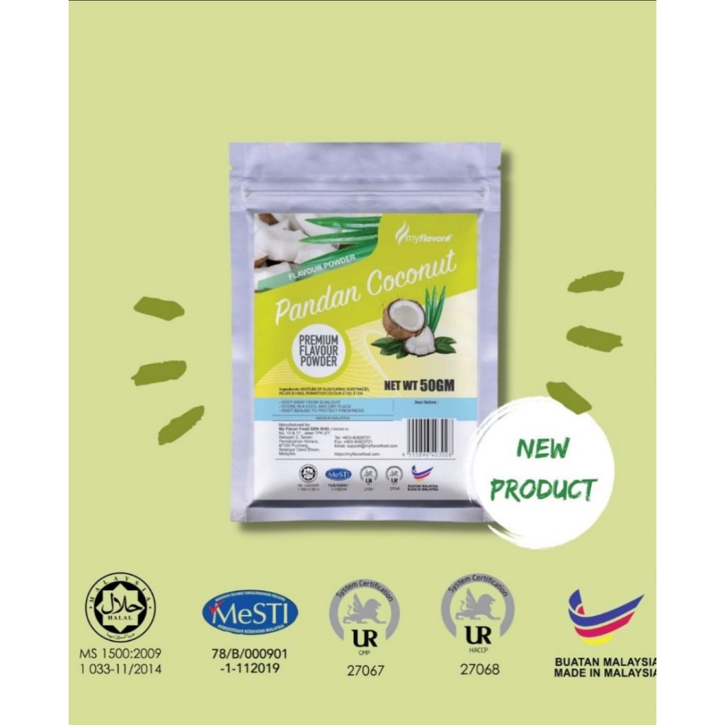 

Pandan Coconut Flavour Powder My Flavor Perisa Makanan Bubuk Halal