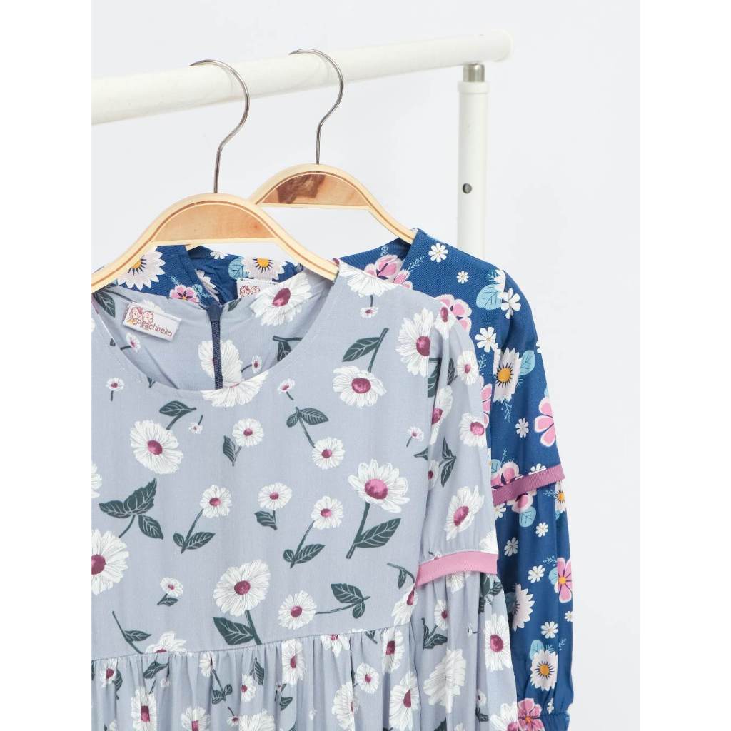 Set Gamis hijab Anak Baju Muslim Gamis Rayon Home Dress Anak 4-8th fashion anak terbaru kekinian mur