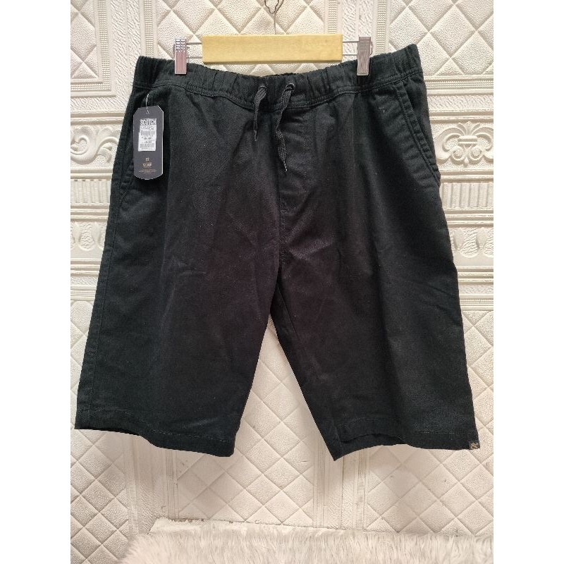 Celana Pendek Pinggang Karet SCOTCH&CO-Hitam-size XL