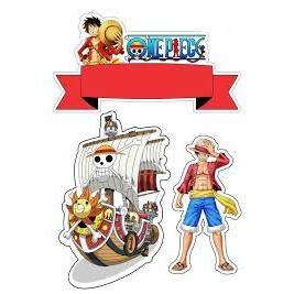 Topper One Piece Dekorasi Cake ULTAH FREE CUSTOM NAMA