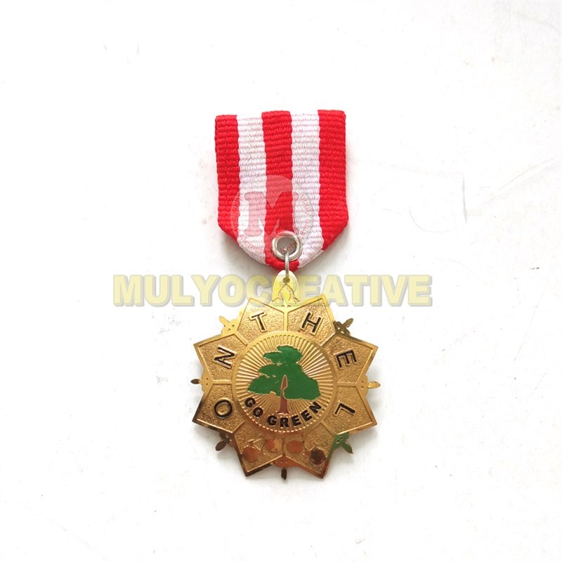 Pin Tanda Jasa Logo Onthel Go Green - Pin Bintang Jasa