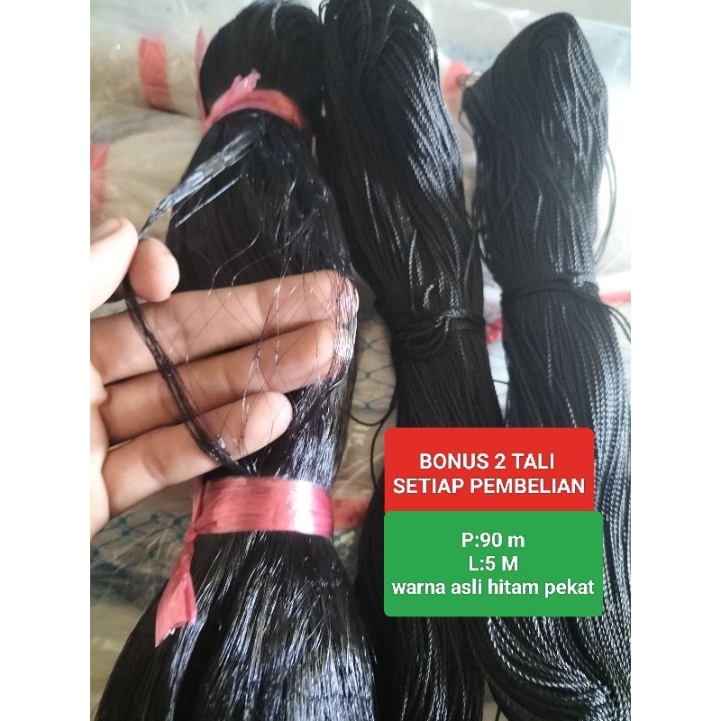 Lebar 5 meter panjang 100 yds jaring burung hitam pekat asli ukuran lubang tinggal pilih jaring buru