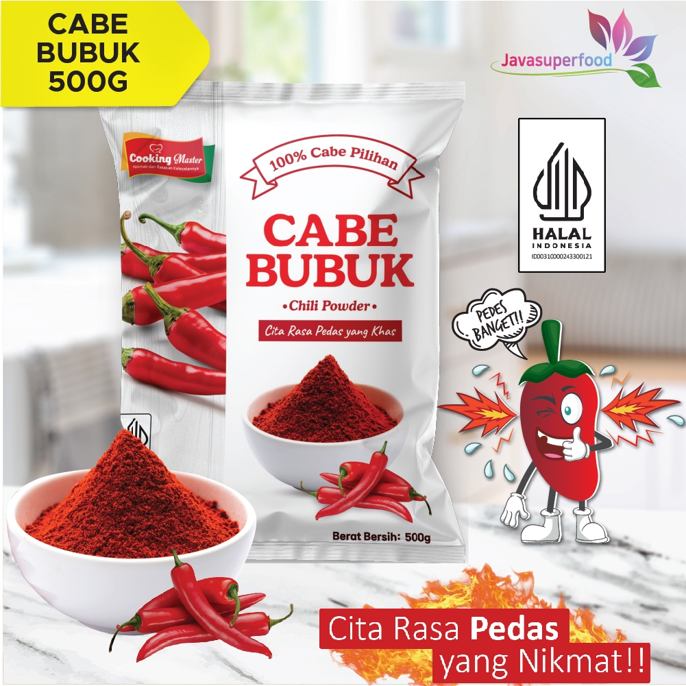 

Bubuk Cabe 500gr Cooking Master / Cabe Bubuk / Chili Powder / Pedas / AIDA