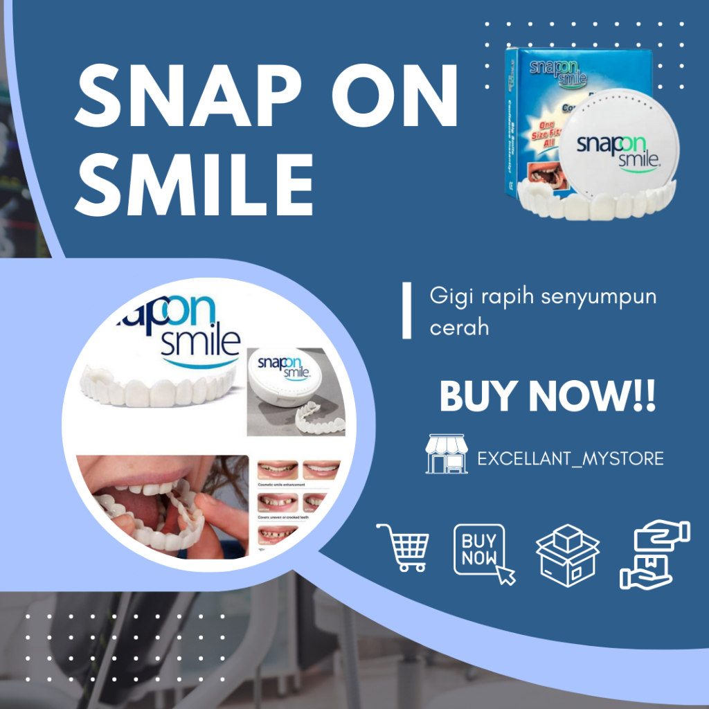 COD Gigi Palsu Instan Snap On Smile atas bawah 100 % Original