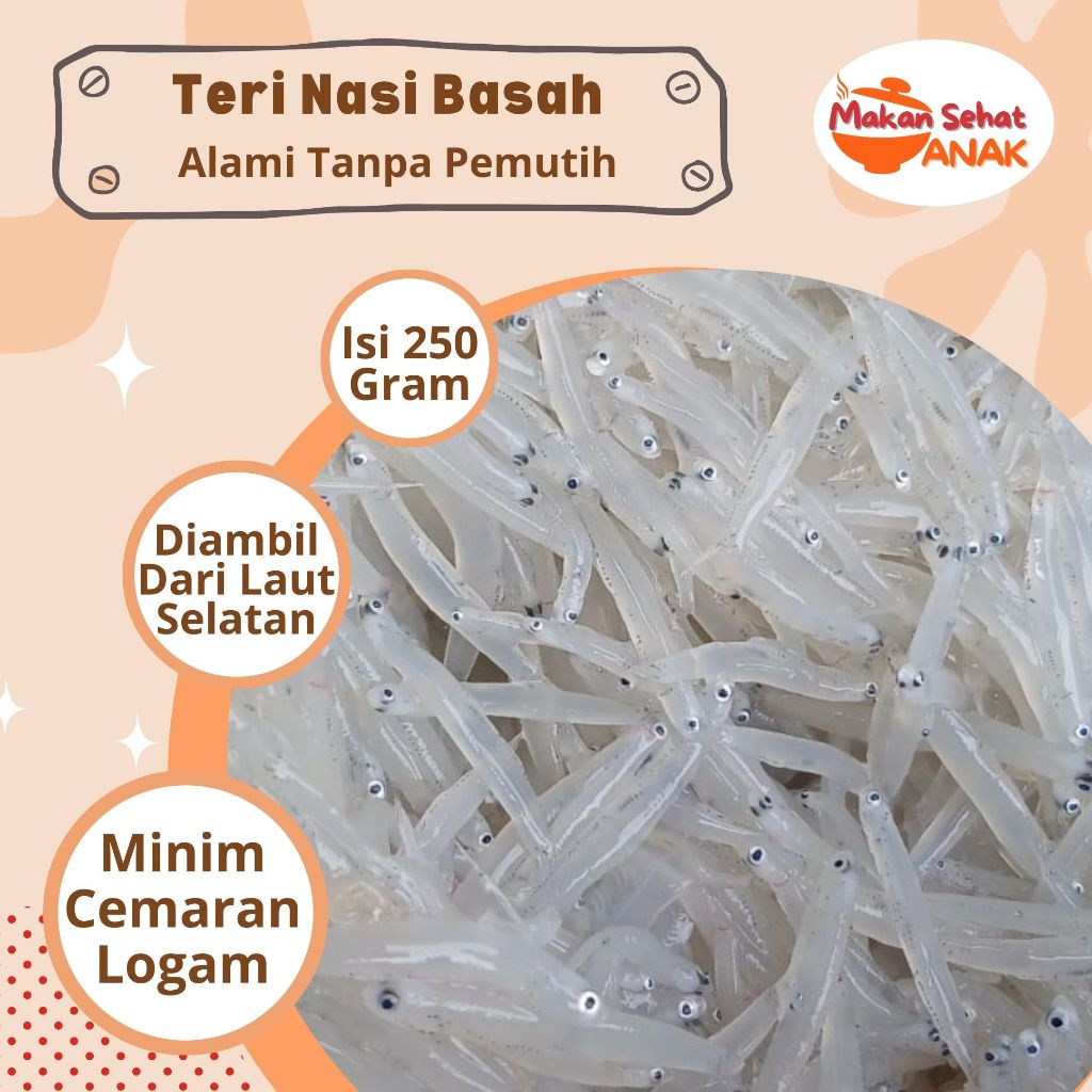 

Teri Nasi Basah Alami (Tanpa Pemutih) Laut Selatan Jawa MPASI 6 Bulan Keatas By Makan Sehat Anak