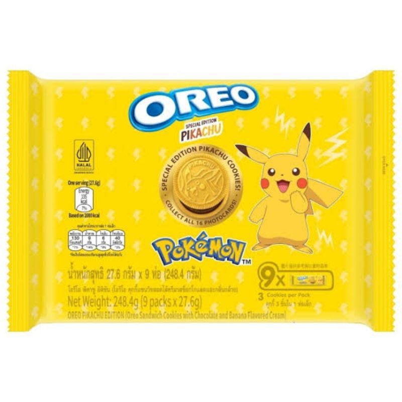 

OREO POKEMON Biskuit Sandwich Chocolate & Banana Cream 6 x 27,6 g