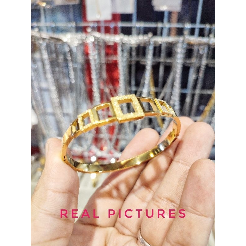 Titanium Gelang Bangle Gelang Tangan Wanita Bahan Asli Titanium