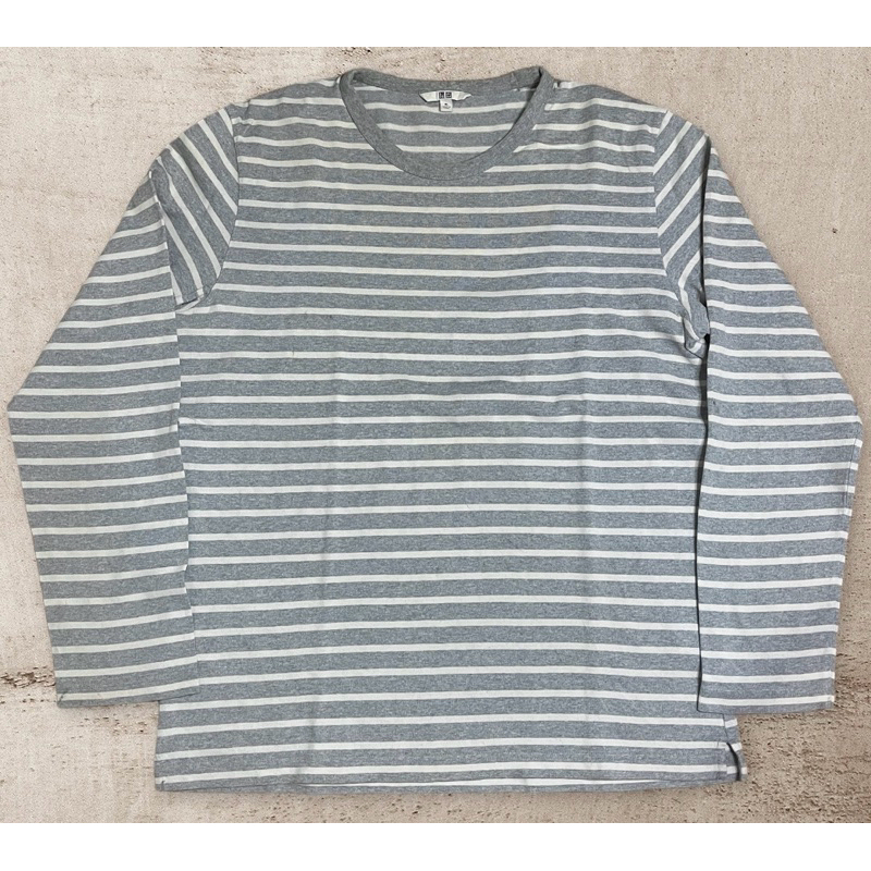 Kaos Uniqlo Longsleeve stripe