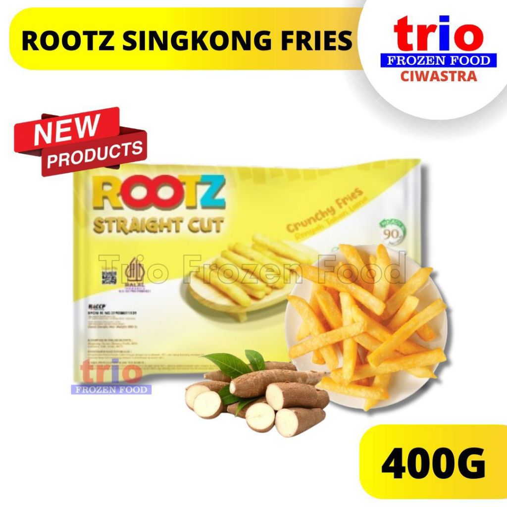 

ROOTZ SINGKONG CRUNCHY FRIES STRAIGHT CUT 400GR