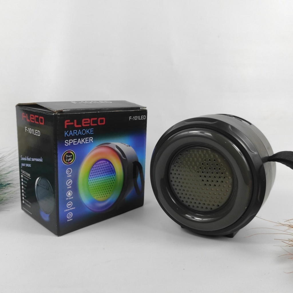 [ BIG SALE  ] Speaker Karaoke Wireless Bluetooth with LED Disco Light/TW-Stereo/USB/TF Card/FM Radio