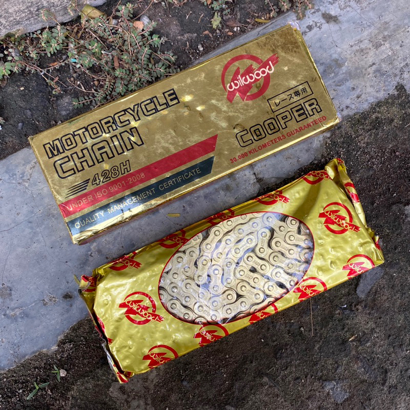 Rantai Rante motor 428H 128 wilwood gold Tebal