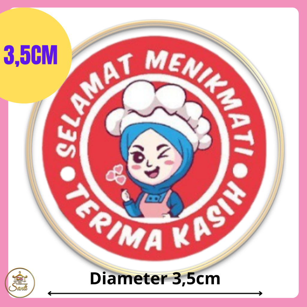 

JUMBO 1 PACK ISI 100 PCS STICKER 3.5 Cm, Selamat Menikmati.