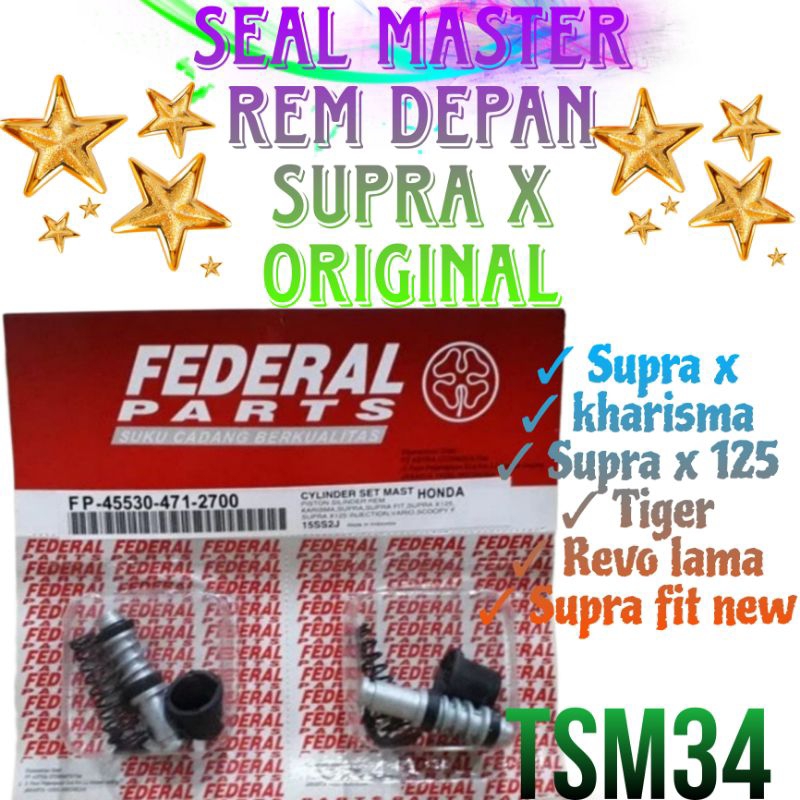 original federal seal master rem depan Supra x / karisma / Supra x 125 / Revo lama / Supra fit new /