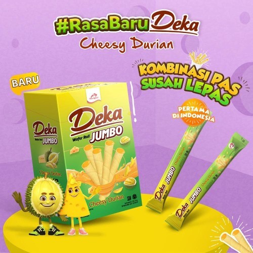 

deka wafer roll jumbo cheesy durian - deka jumbo cheesy durian