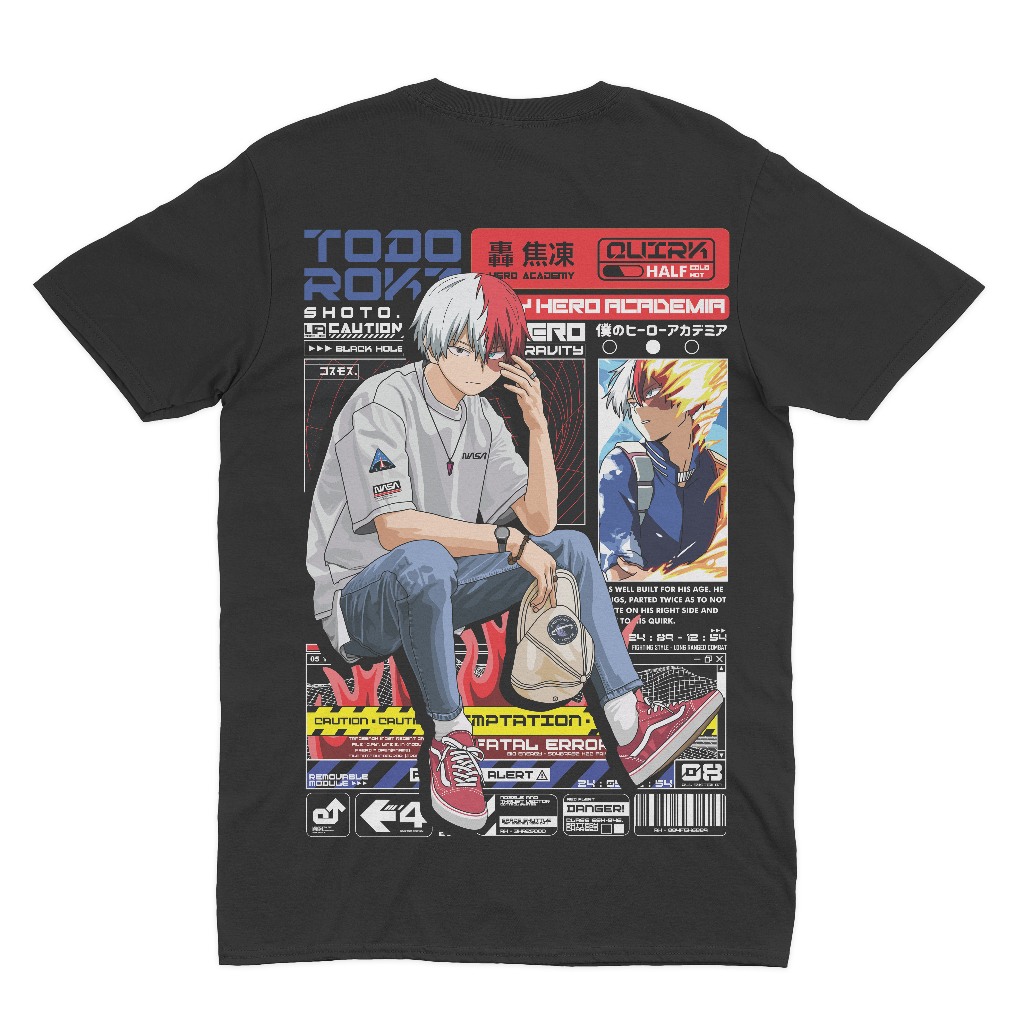 Kaos Anime Shoto Todoroki Tshirt Pria Wanita