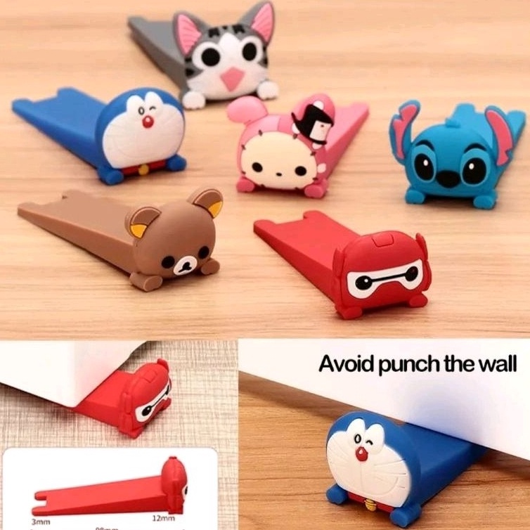 Murah Banget Penahan Pintu Penyangga Pintu Anti Benturan Pintu Kartun Lucu Doraemon Door Stopper Sil
