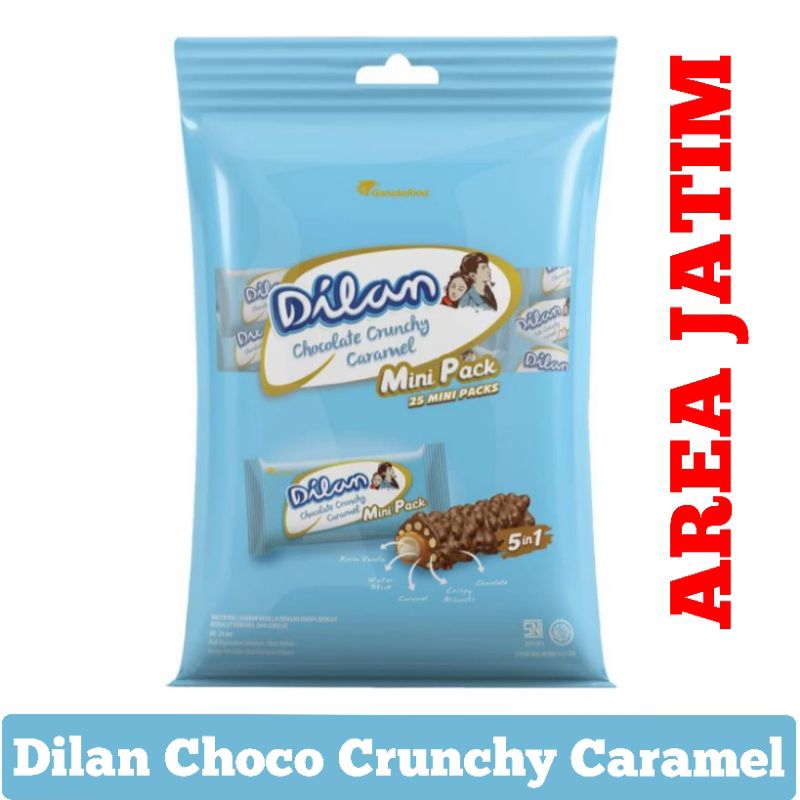

Dilan Chocolate Crunchy Caramel Kemasan Bag/Sak 9.5 g @25 pcs/237.5 gram