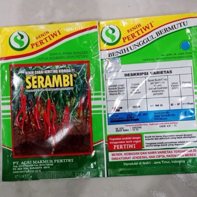 {25 Bibi} Benih Cabe Keriting Serambi Repack