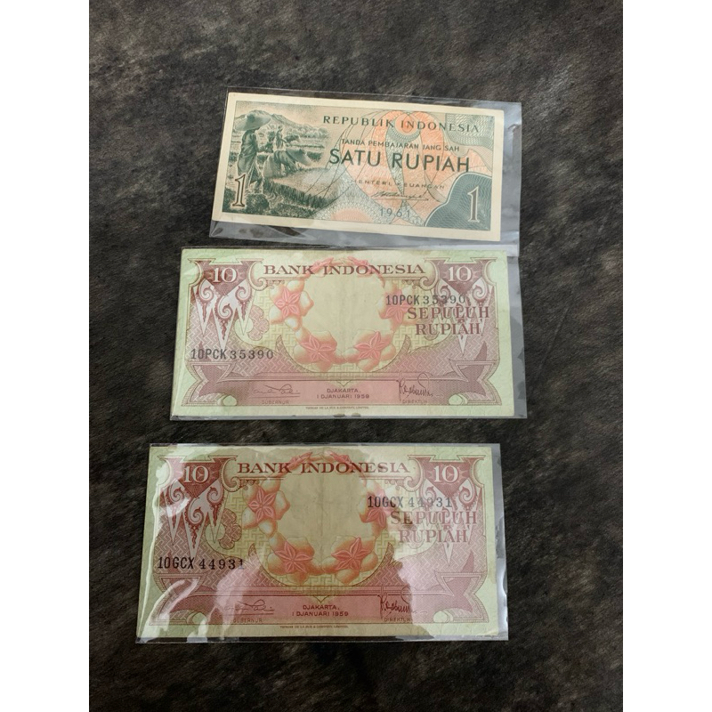 UANG KUNO ORI 20 rupiah 10 rupiah 1 rupiah