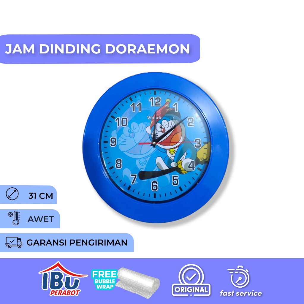 JAM DINDING DORAEMON/jam dinding karakter doraemon vinoda