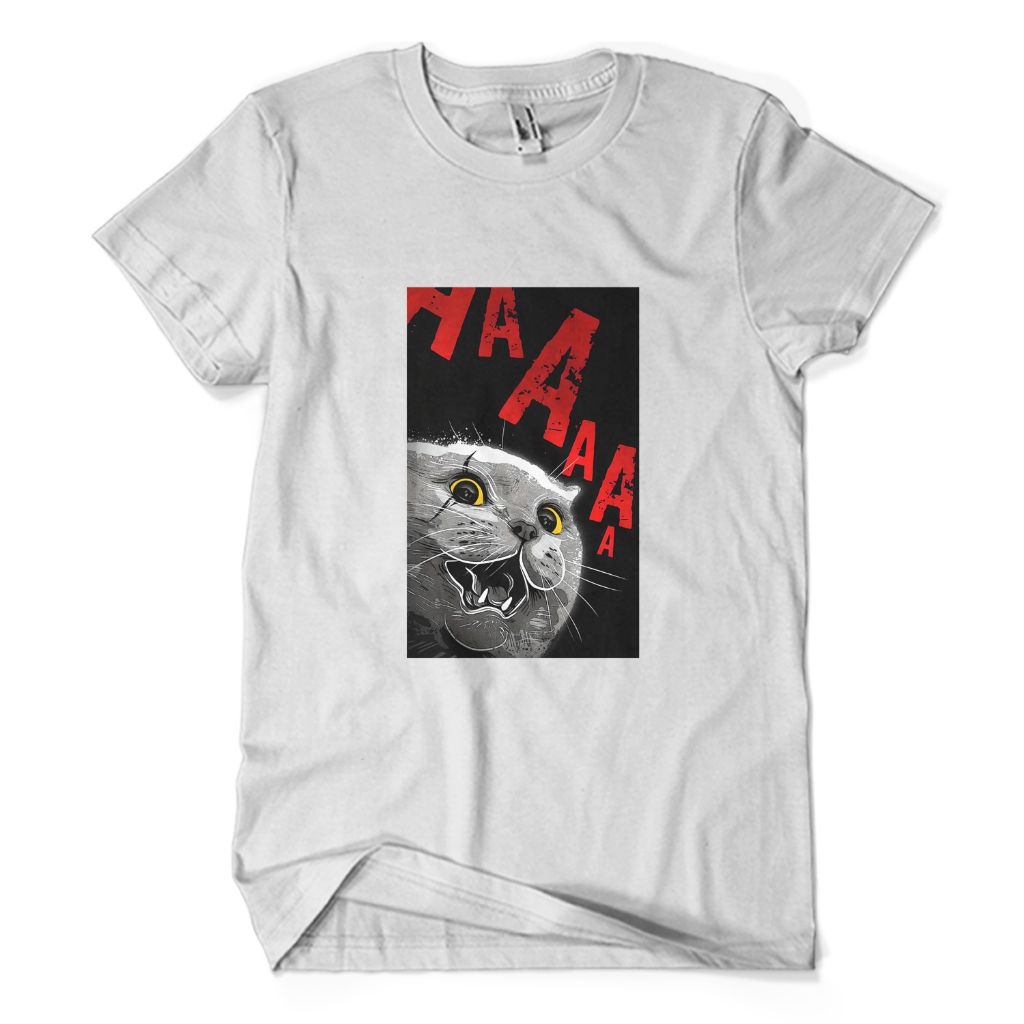 Kaos Distro Premium CAT AAAAAA - Baju Streetstyle Simple Keren Unisex Dewasa