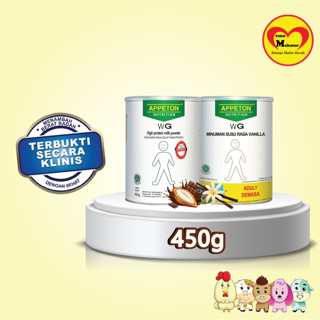 

Appeton Weight Gain Coklat / Vanila 450gr / Toko Makmur Pondok Jati