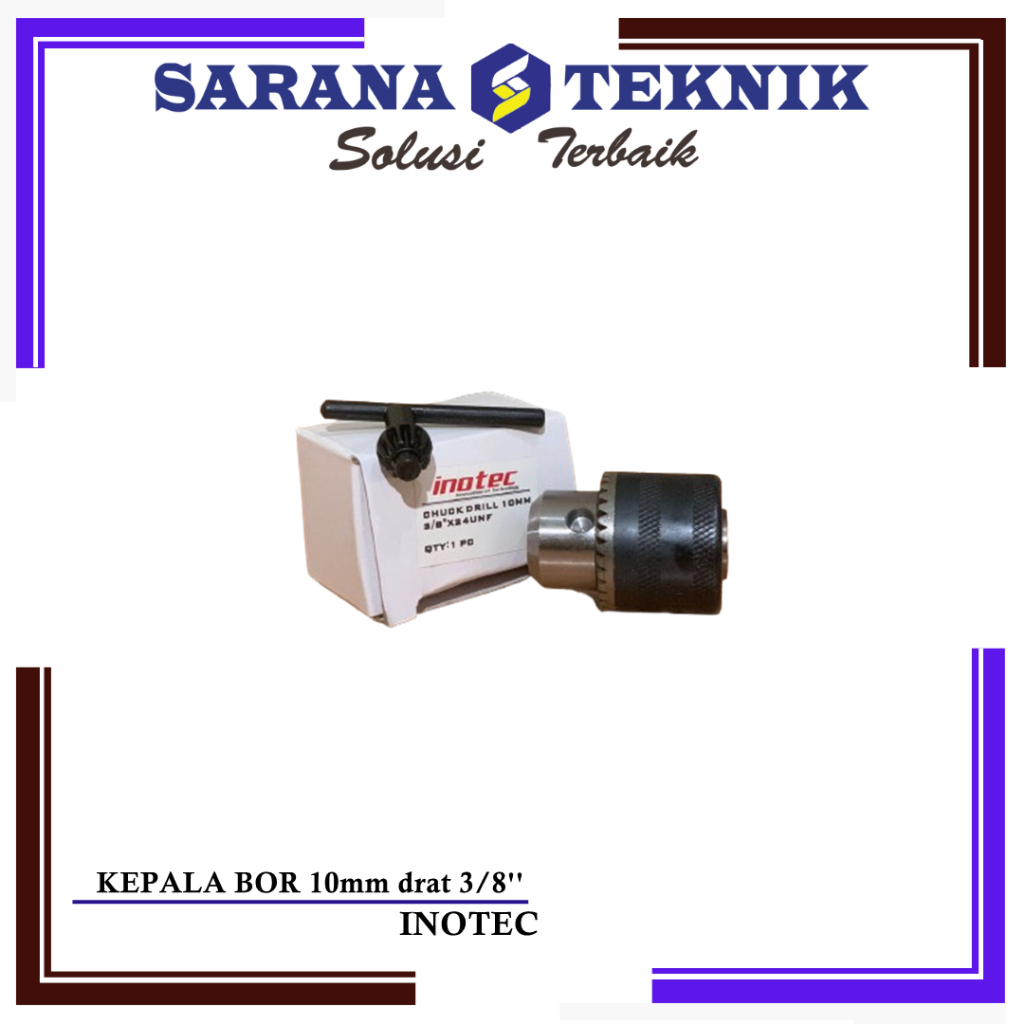 Kepala bor maktec makita 10mm drat 3/8'' INOTEC