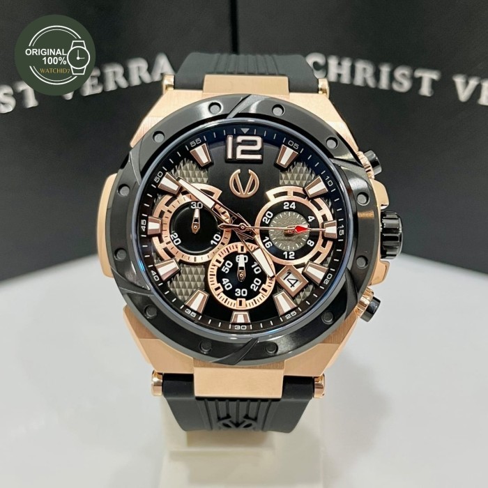 JAM TANGAN PRIA CHRIST VERRA 53604G-36 BLK ORIGINAL