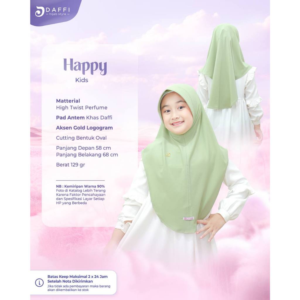 ❤️ ALREHANSTORE ❤️ Hijab Daffi Happy Kids Series hijab instan anak jilbab anak berkualitas ORI Daffi