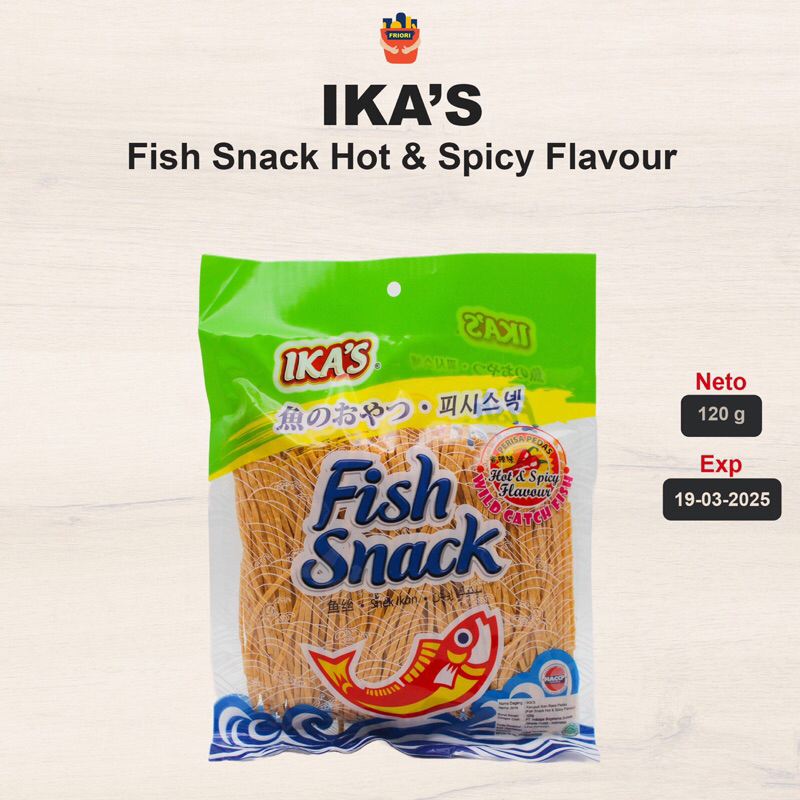 

Ikays Fish Snack Hot & Spicy Flavour 120 gram - Cemilan Snek Ikan Rasa Pedas