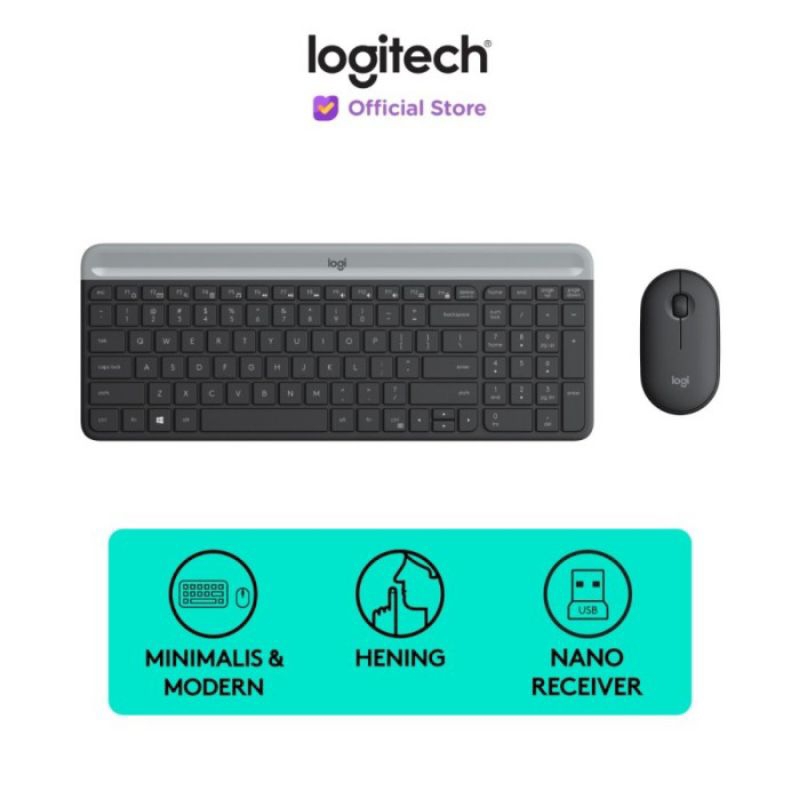 logitech mk470 combo keyboard mouse wireless slim