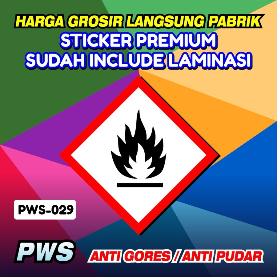 

Stiker Flammable Liquid / Sticker Safety Sign K3 Keselamatan Kerja