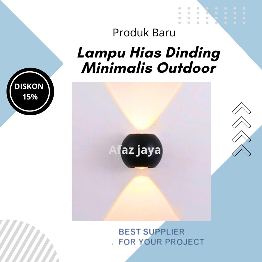 LAMPU HIAS DINDING LED WATERPROOF LAMPU TAMAN TERAS DEKORASI 2 ARAH