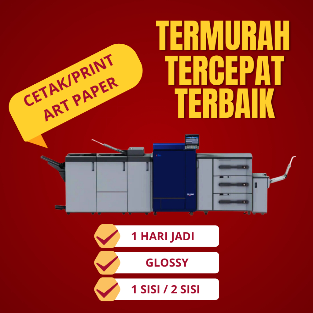 

CETAK ART PAPER A3+ || CETAK POSTER || CETAK UNDANGAN || 1 sisi / 2 sisi