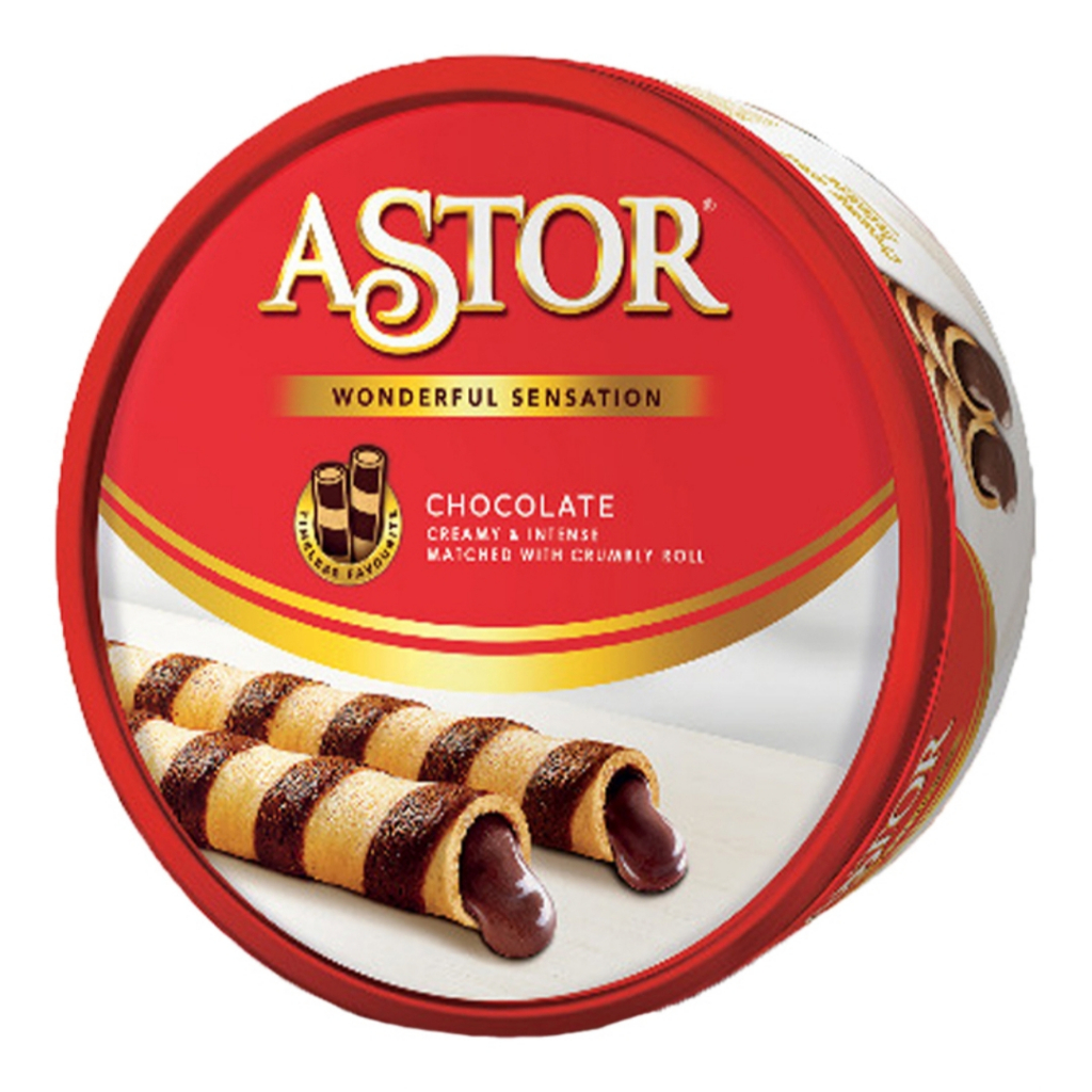 

PROMO RAMADHAN ✓ ASTOR WAFER STICK ROLL Cokelat kemasan KALENG kecil 156g