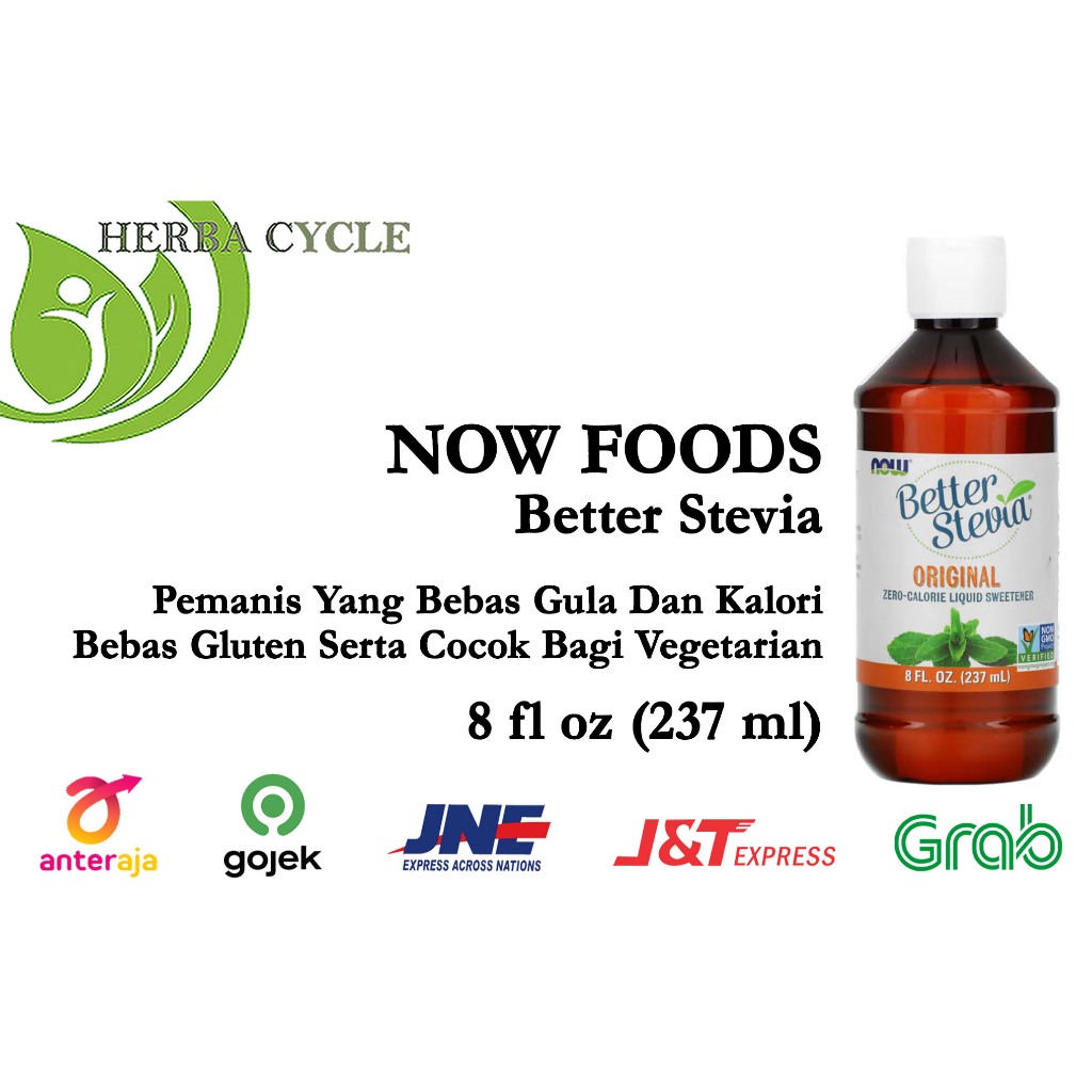 

Now Food Better Stevia Original 237 ml Pemanis Tanpa Kalori Pemanis Organik ORI USA