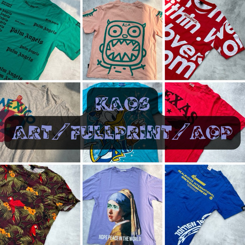 Kaos Movie, Kaos Art (Fullprint/AOP/Tiedye) MURAH